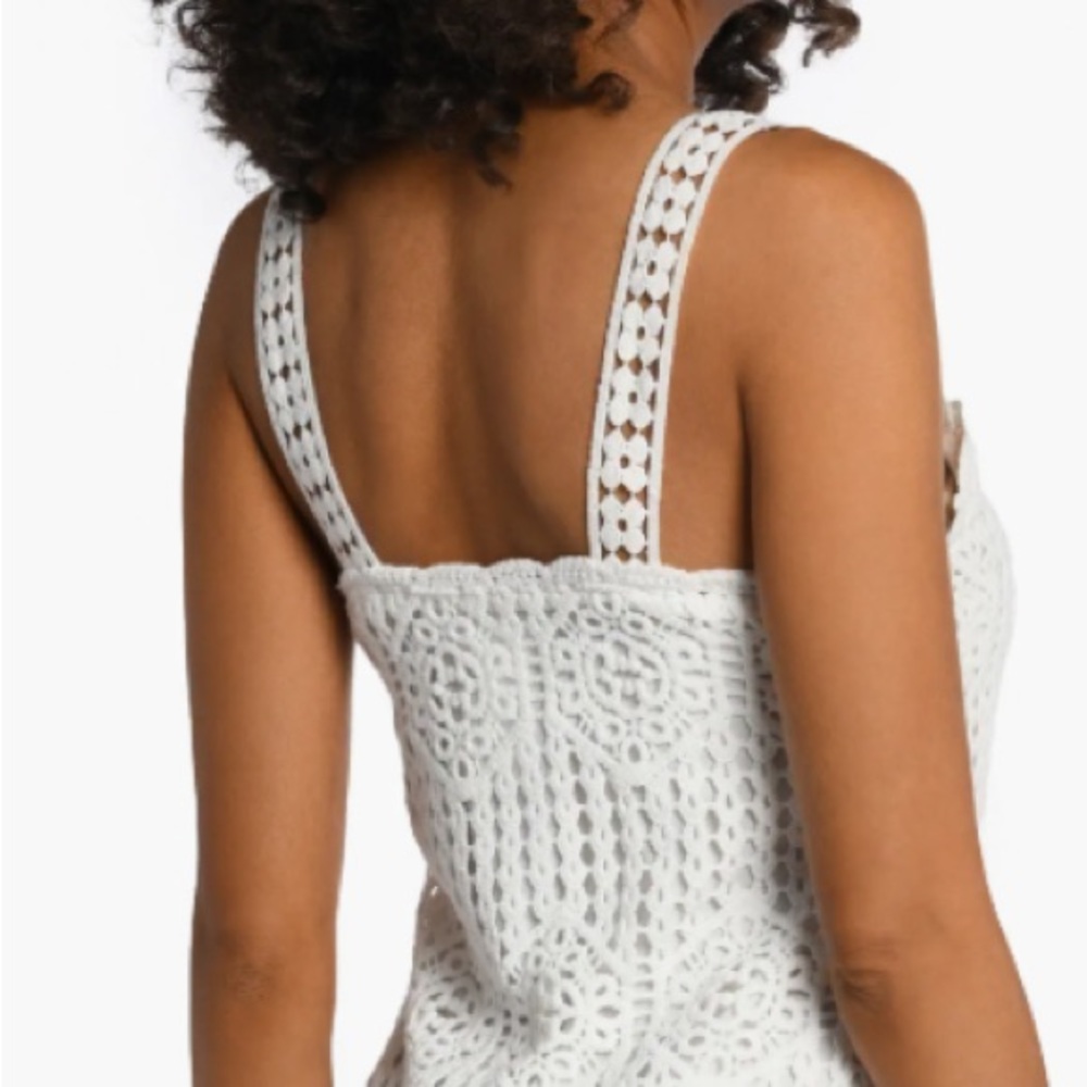 La Blanca White Crochet Swim Coverup - Picture 5 of 13
